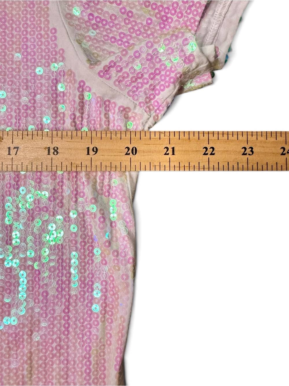 Queen of Sparkles White Iridescent Sequin Tiger Face T-Shirt Dress Size M - Picture 8 of 11